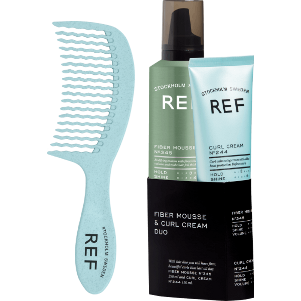REF Fiber Mouse & Curl Cream Duo Kit hair styling